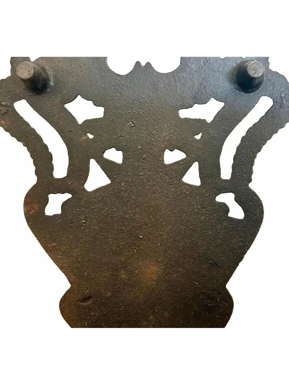 Vintage Wilton Hand Painted Starburst Heart Cast Iron Footed Trivet